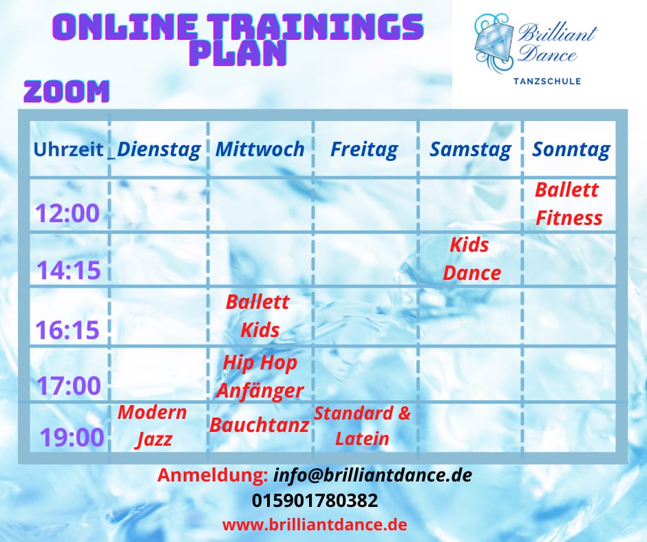 Online-Trainingsplan Stand: 17.06.2021